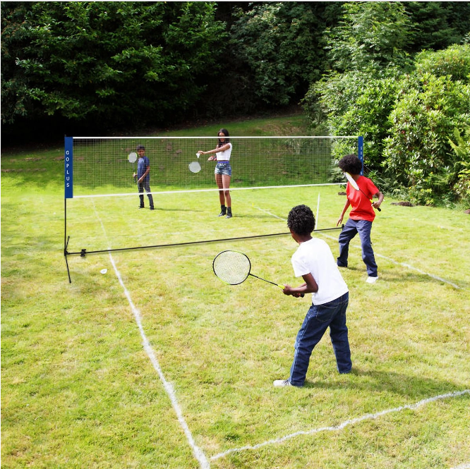 Filet de badminton portable avec support de volley-ball pour
